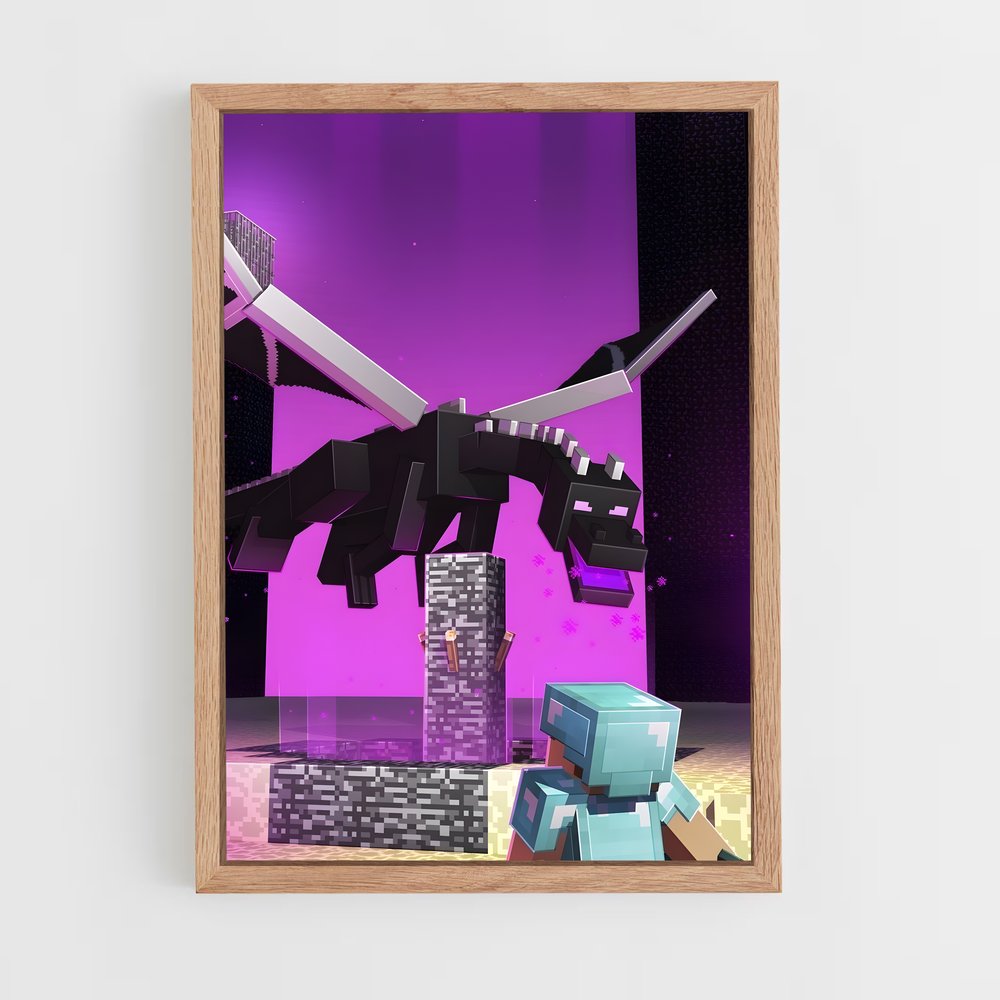 Poster Dragon de l'Ender – affiche Minecraft (vue 4)